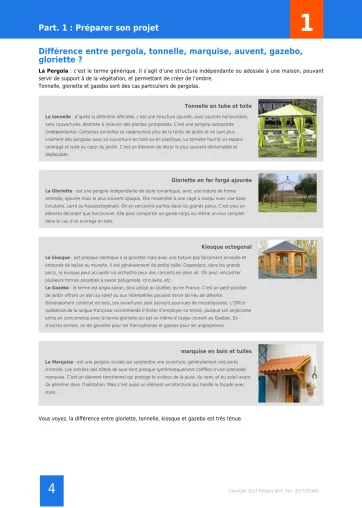 Extrait de la rubrique type de pergola