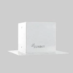 Support de poteau SUNDIY blanc RAL 9010 - Série 90mm