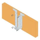 Fixation par les brides latérales sur un support bois massif