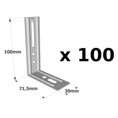 Équerres nervurées droites - Réf. END100/1.5_100