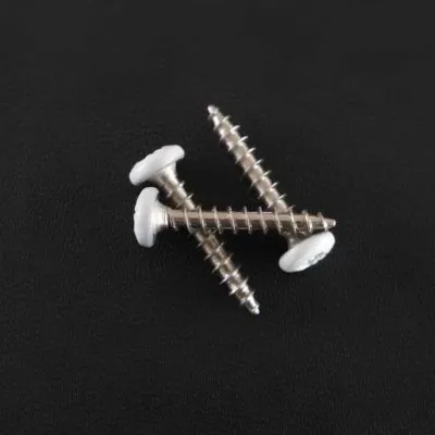 Vis bois et panneaux à tête ronde PZ - INOX A2 - BLANC - D 3.5 x L20 pour fixer les lames SUNDIY (bois et alu)