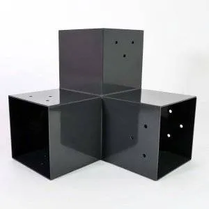 Aper&#231;u du connecteur SUNDIY Anthracite RAL 7016 - 120mm en L pour 3 directions