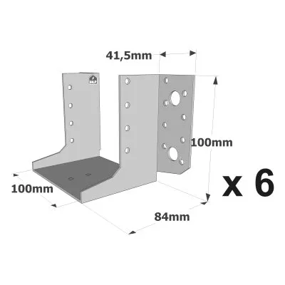 Sabots à ailes extérieures, gamme SAE CLASSIQUE (épaisseur 2mm, profondeur 84mm) - Réf. SAEL300/100/2_6