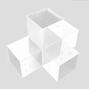 Connecteur SUNDIY Anthracite RAL 9010- 90mm à 4 directions en forme de T