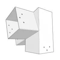Aperçu du connecteur à 3 directions – pente 20° – 120 mm – Forme L2