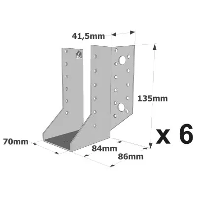 Sabots à ailes extérieures, gamme SAE CLASSIQUE (épaisseur 2mm, profondeur 84mm) - Réf. SAE340/70/2_6