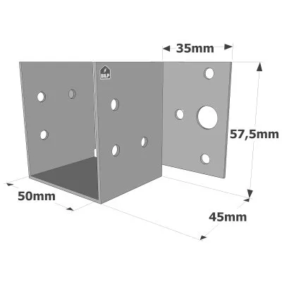 Sabots à ailes extérieures, gamme MF, pour Mini fixe panne - Réf. MF165/50/1.5