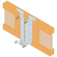 Fixation par les brides supérieures sur un support poutre en I avec renfort