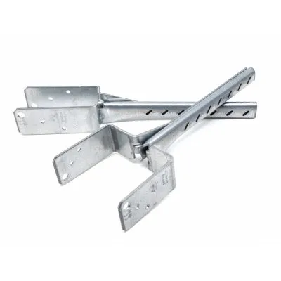 Pieds de poteau monobloc en U à sceller (sans soudure) - pour l'EXTERIEUR - Réf. PBWS45Z