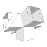 Aperçu du connecteur à 5 directions – pente 20° – 120 mm – Forme +