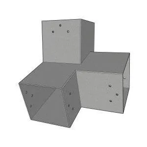 Connecteur SUNDIY pente 20° Gris aluminium 9006 - 120mm à 3 directions - Forme L1