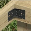 Equerre hypers RENFORCEES pour les larges sections de bois sur support BOIS - 90x100x100mm - Réf. ABR100PB