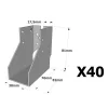 Sabots à ailes intérieures, gamme SAI CLASSIQUE (épaisseur 2mm) - Réf. SAI200/38/2_40