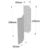Patte de solivage GAUCHE - 45x200x2mm - Réf. PSG200/45/2_10