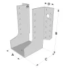 Grands sabots à ailes extérieures, gamme GLE ECONOMIQUE (développé 600mm, épaisseur 2.5mm, profondeur 90mm) - Réf. GLE600/2.5X