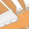 Écartement entre les chéneaux Blanc RAL 9010 et le mécanisme SUNDIY, et espacement de fixation minimal