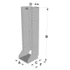 Grands sabots à ailes intérieures, gamme GSI CLASSIQUE (épaisseurs 4mm, profondeur 110mm) - Réf. GSI960/4X