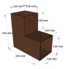Dimensions du connecteur SUNDIY Oxyde de mars RAL8011 - 120mm à 2 directions - Forme L