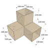 Dimensions du connecteur SUNDIY Beige sable - 120mm à 3 directions - Forme L
